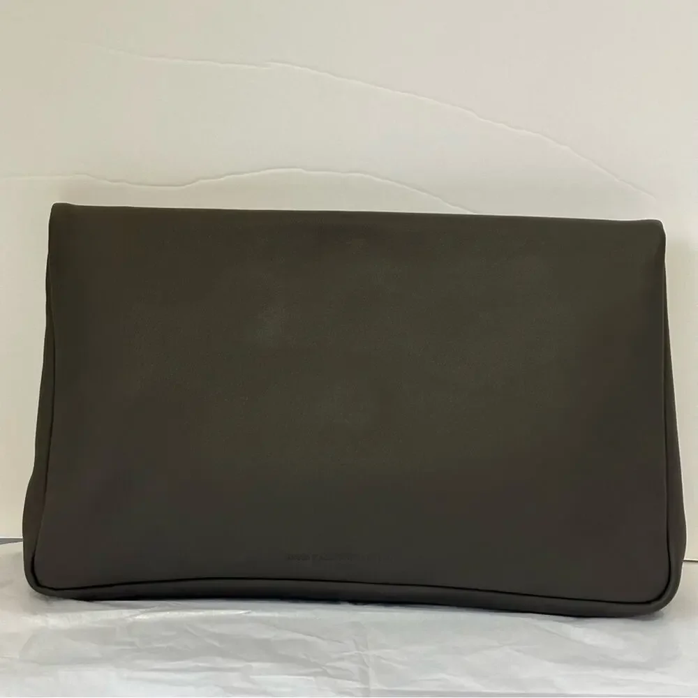 Dawid Tomaszewski x Tanah Rhea Berlin Smoke Leather Fold-over Envelope Clutch